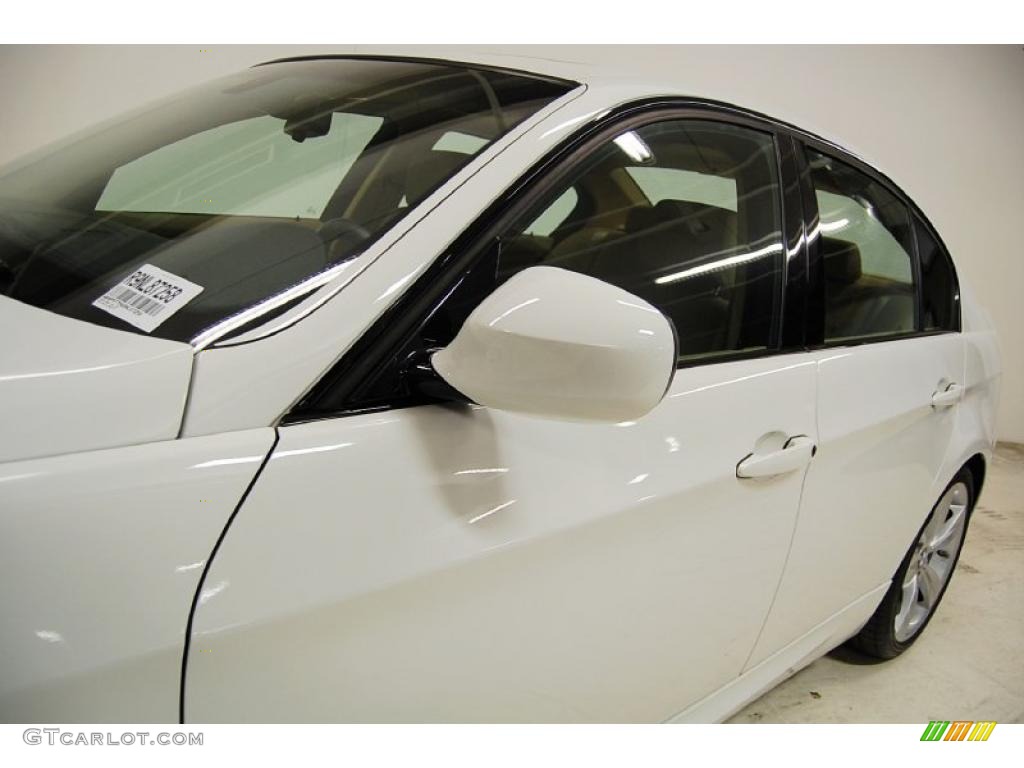 2009 3 Series 335i Sedan - Alpine White / Beige photo #13