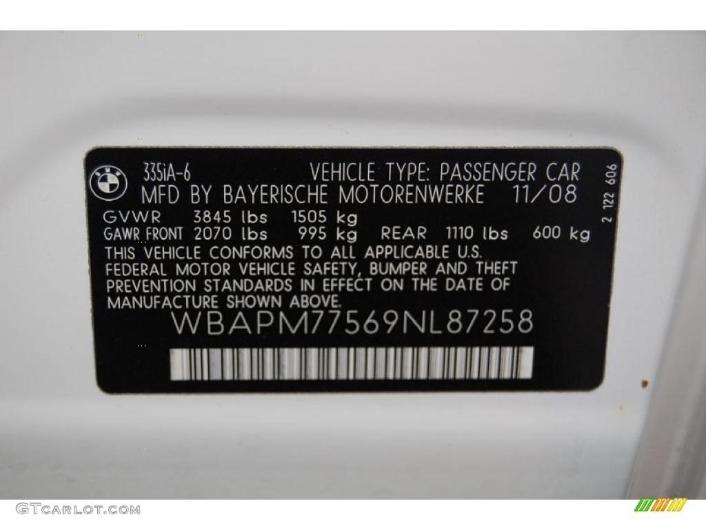 2009 3 Series 335i Sedan - Alpine White / Beige photo #15
