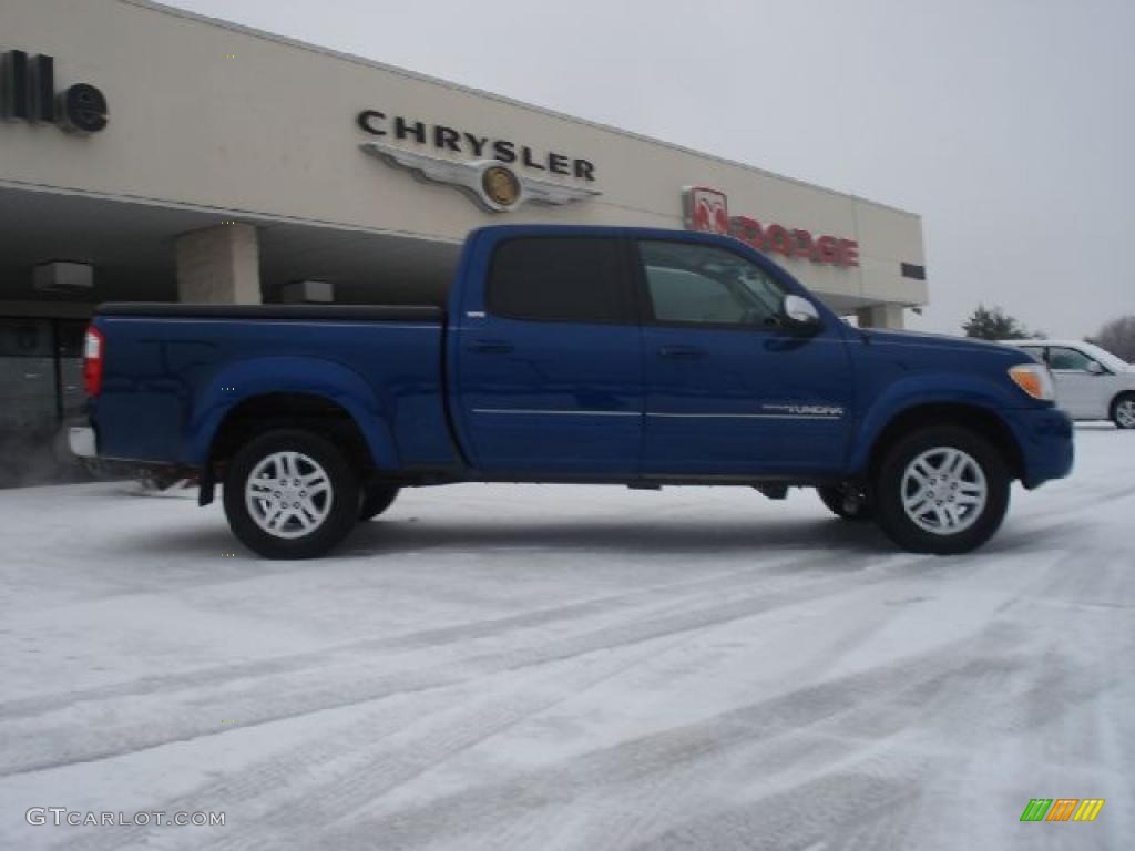 2006 Tundra SR5 Double Cab - Spectra Blue Mica / Light Charcoal photo #2