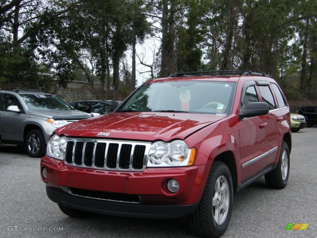 2005 Grand Cherokee Limited - Inferno Red Crystal Pearl / Dark Khaki/Light Graystone photo #1