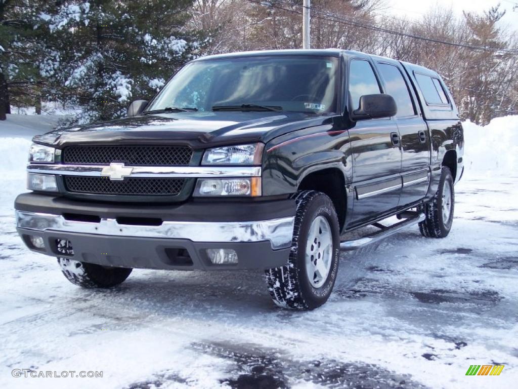 2004 Silverado 1500 LT Crew Cab 4x4 - Dark Green Metallic / Medium Gray photo #3