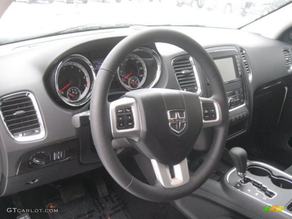 2011 Dodge Durango Crew 4x4 Black Steering Wheel Photo #42889577