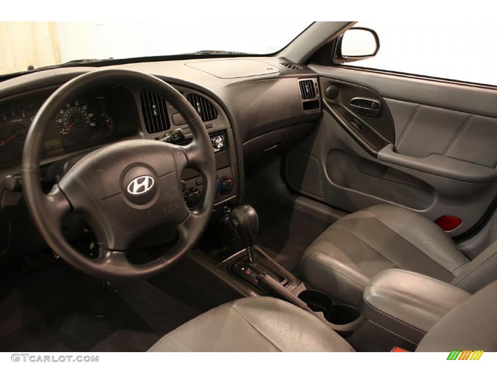 2006 Elantra GT Hatchback - Ebony Black / Gray photo #9