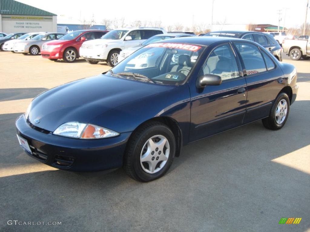 2002 Cavalier Sedan - Indigo Blue Metallic / Graphite photo #3