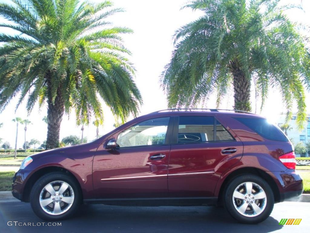 2007 ML 500 4Matic - Borolo Red Metallic / Macadamia photo #1