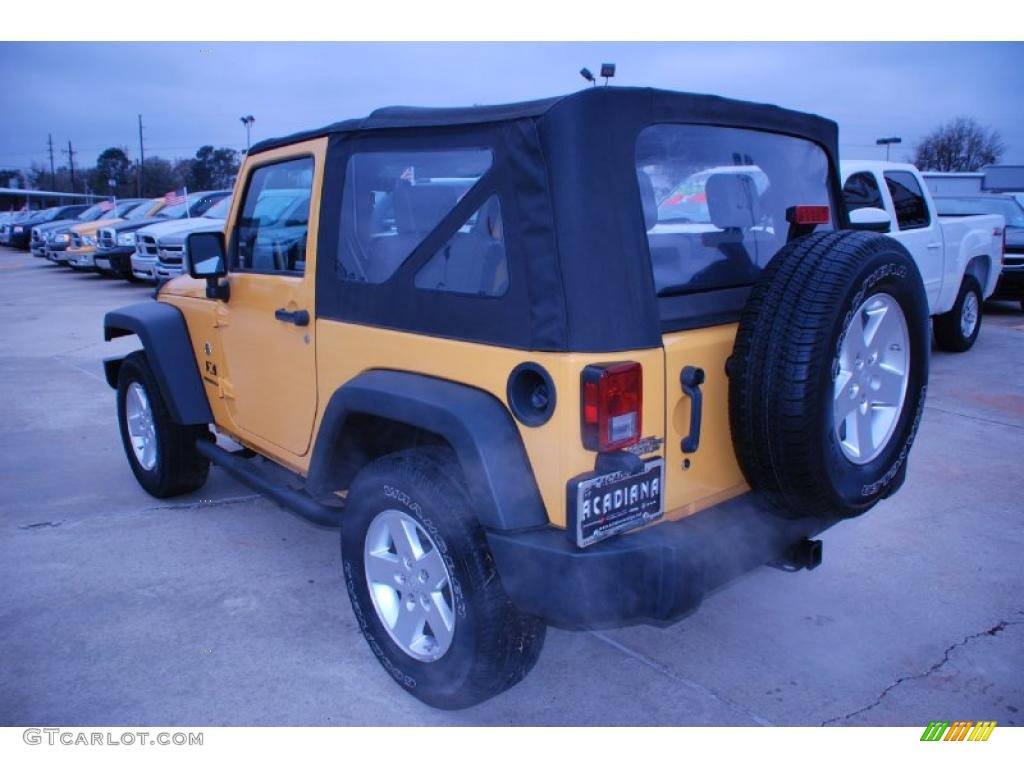 2008 Wrangler X 4x4 - Detonator Yellow / Dark Slate Gray/Medium Slate Gray photo #3