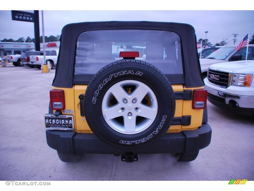 2008 Wrangler X 4x4 - Detonator Yellow / Dark Slate Gray/Medium Slate Gray photo #4