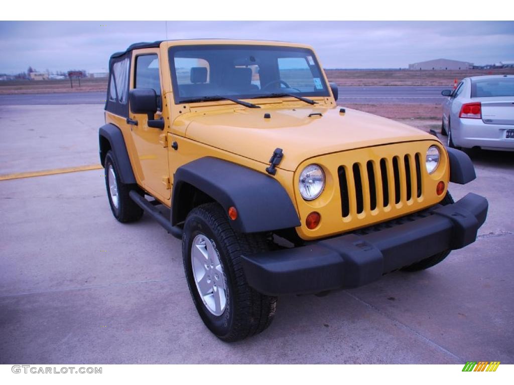 2008 Wrangler X 4x4 - Detonator Yellow / Dark Slate Gray/Medium Slate Gray photo #7