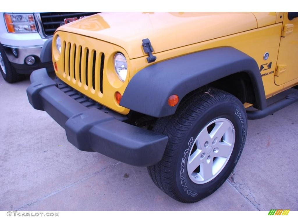 2008 Wrangler X 4x4 - Detonator Yellow / Dark Slate Gray/Medium Slate Gray photo #9