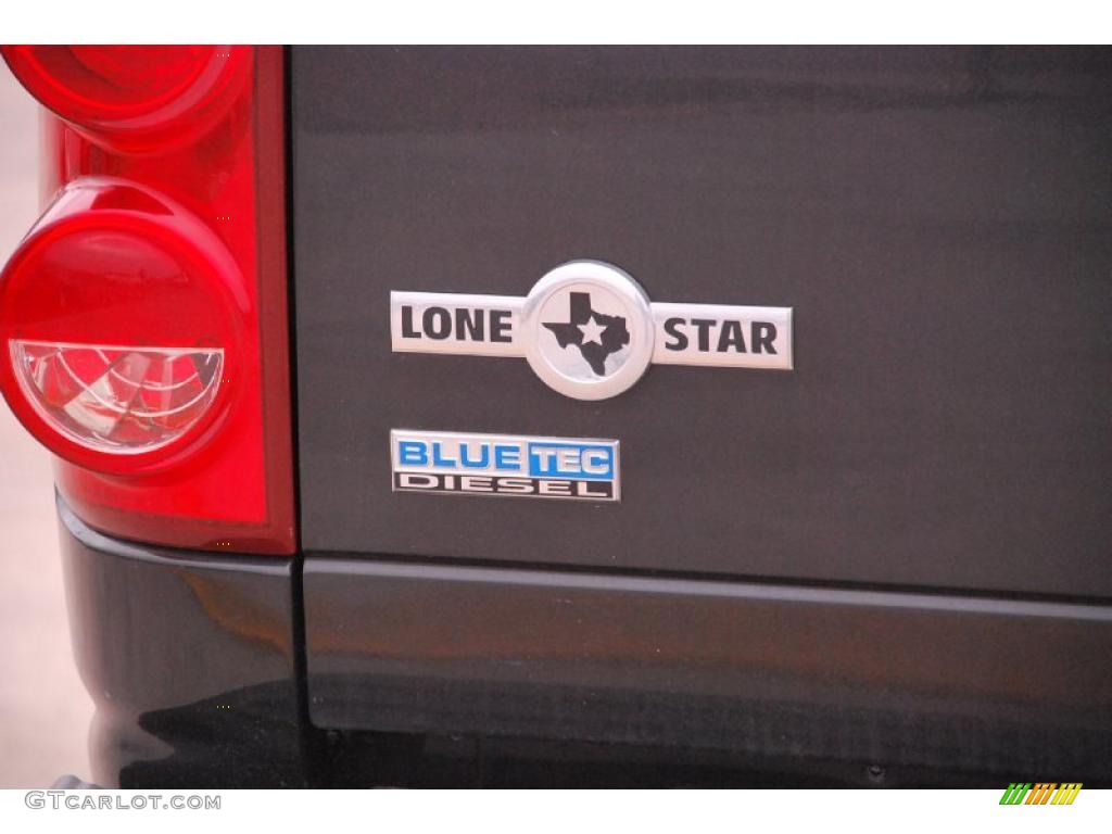 2009 Ram 3500 Lone Star Edition Quad Cab - Brilliant Black Crystal Pearl / Medium Slate Gray photo #5