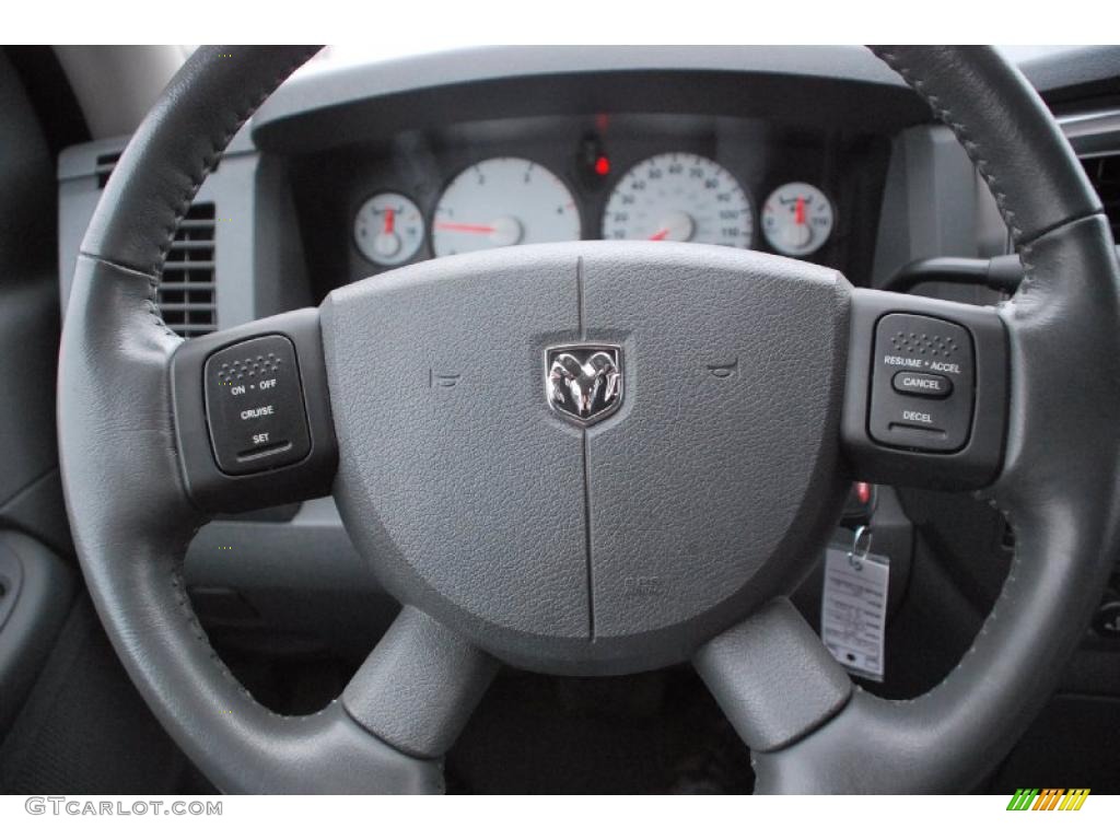 2009 Dodge Ram 3500 Lone Star Edition Quad Cab Medium Slate Gray Steering Wheel Photo #42898625