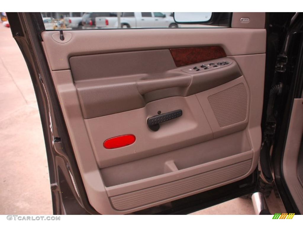2008 Dodge Ram 3500 Laramie Resistol Mega Cab 4x4 Dually Khaki Door Panel Photo #42899525