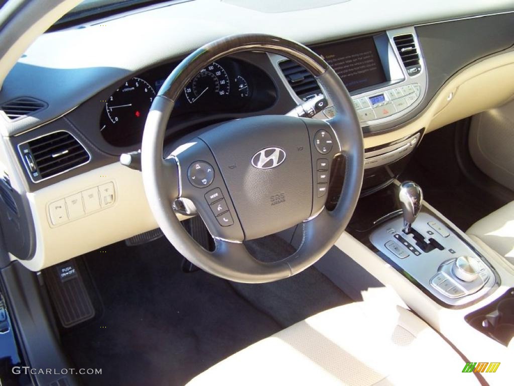 Beige Interior 2009 Hyundai Genesis 4.6 Sedan Photo #42899606