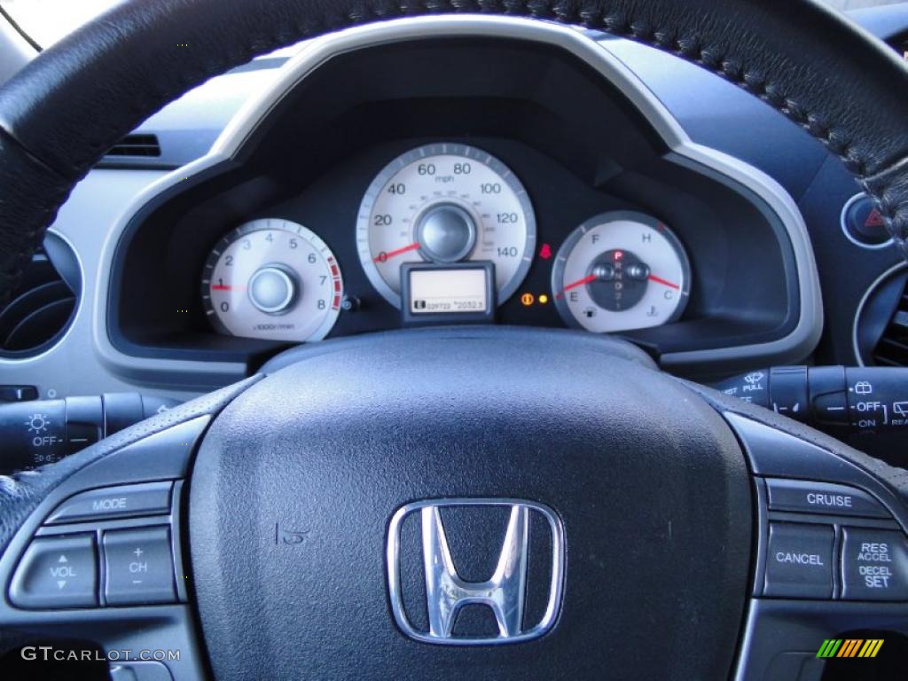 2009 Honda Pilot Touring Gray Steering Wheel Photo #42901341