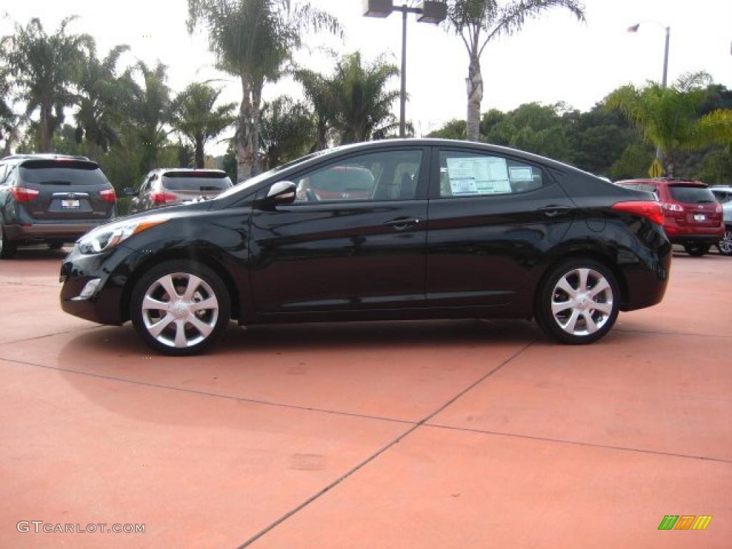 Black Noir Pearl 2011 Hyundai Elantra Limited Exterior Photo #42906509