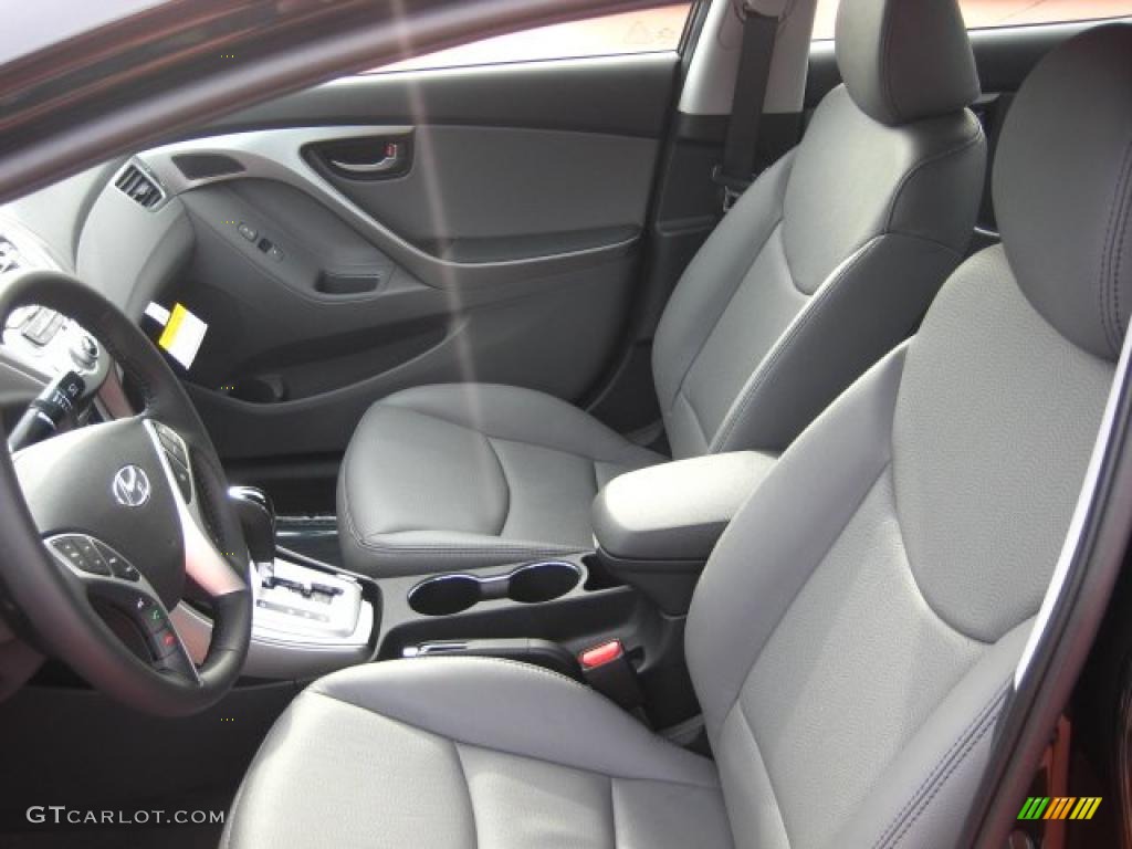 Gray Interior 2011 Hyundai Elantra Limited Photo #42906565
