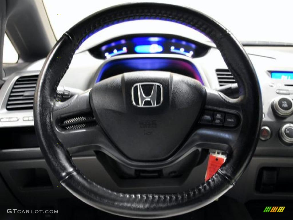 2008 Honda Civic LX Sedan Gray Steering Wheel Photo #42924913