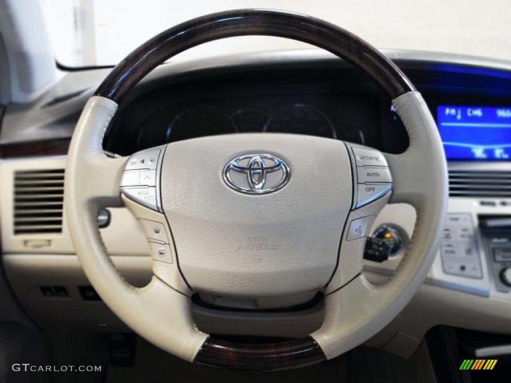 2008 Toyota Avalon Limited Ivory Beige Steering Wheel Photo #42925576