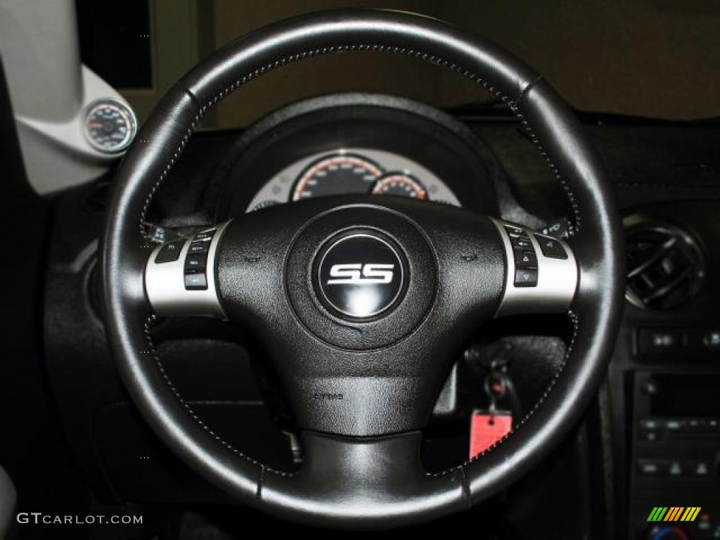 2008 Chevrolet HHR SS Ebony Black/Gray Steering Wheel Photo #42925612