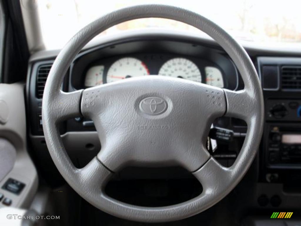 2004 Toyota Tacoma V6 Double Cab 4x4 Charcoal Steering Wheel Photo #42926284