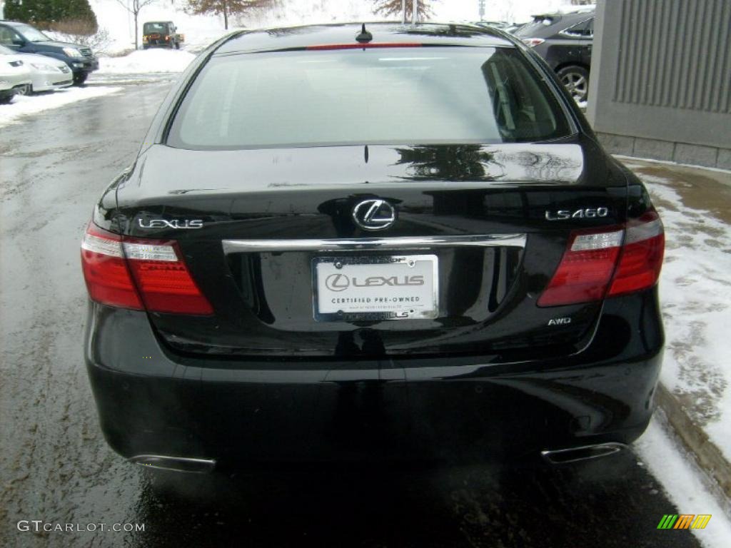 2009 LS 460 AWD - Obsidian Black / Black photo #4