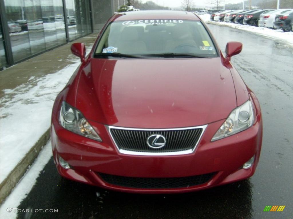 2008 IS 250 AWD - Matador Red Mica / Cashmere Beige photo #7