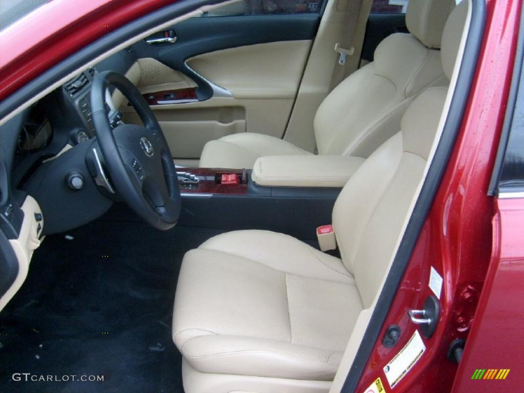 2008 IS 250 AWD - Matador Red Mica / Cashmere Beige photo #9