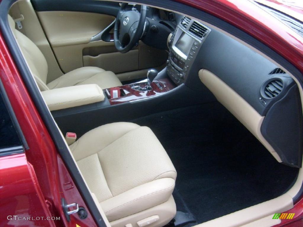 2008 IS 250 AWD - Matador Red Mica / Cashmere Beige photo #16