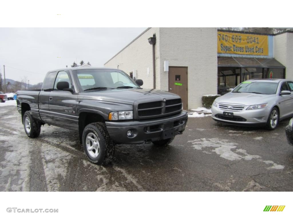 2001 Ram 1500 Sport Club Cab 4x4 - Graphite Gray Metallic / Agate photo #1