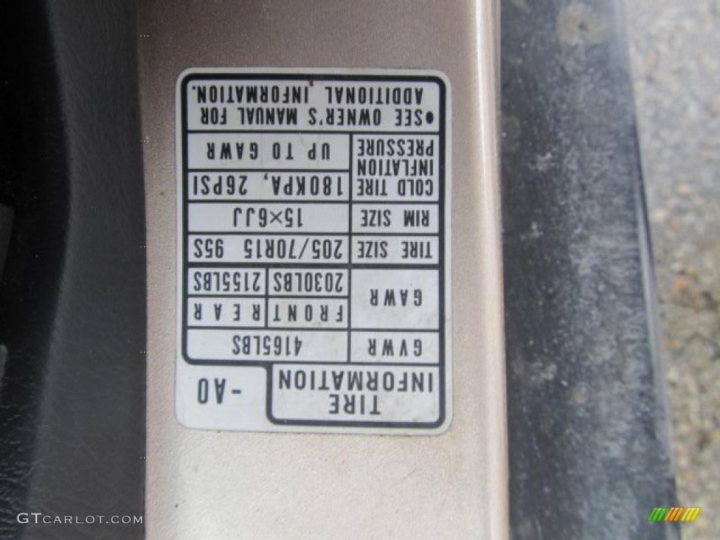 2000 Honda CR-V SE 4WD Info Tag Photo #42932067