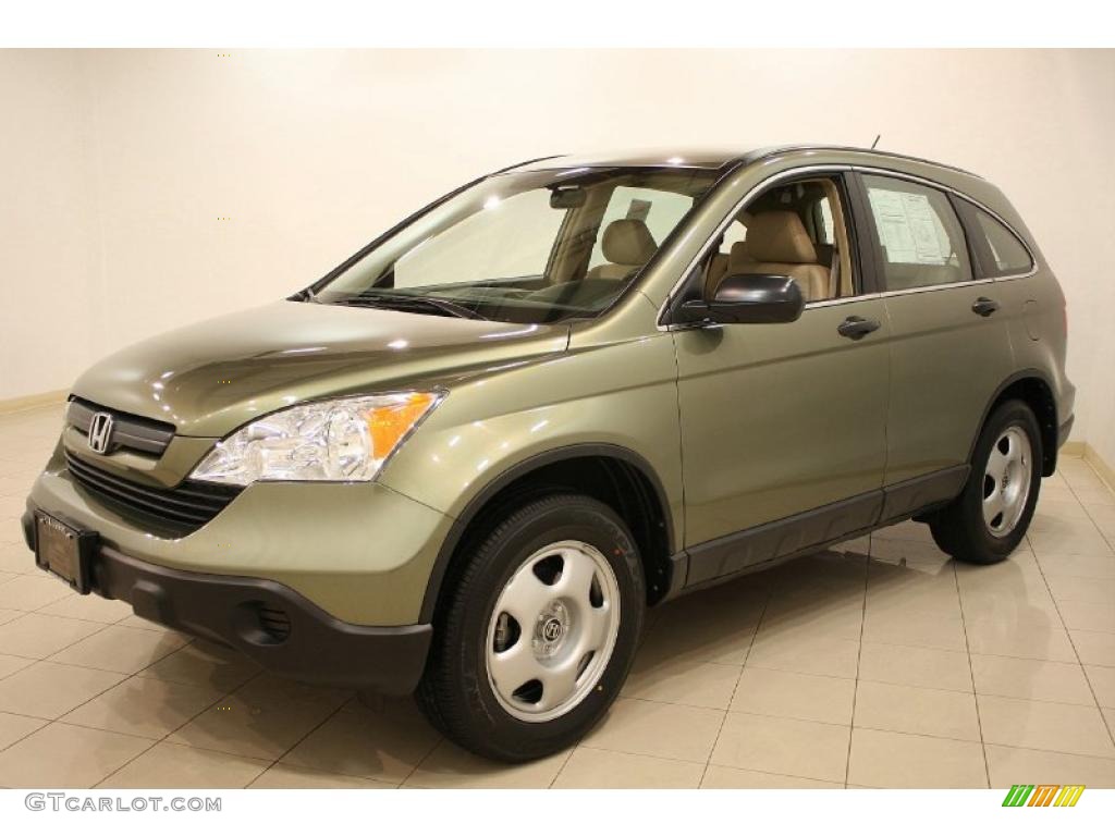 2009 CR-V LX - Green Tea Metallic / Ivory photo #3