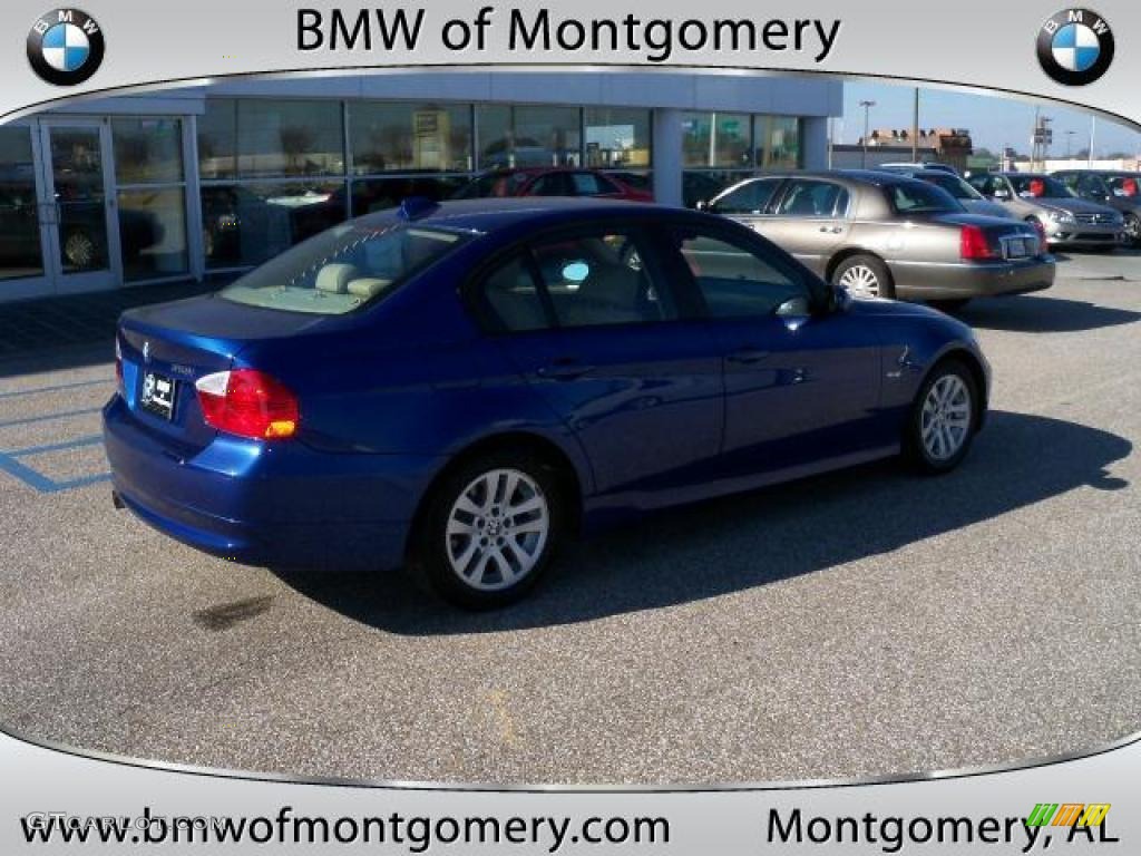 2007 3 Series 328i Sedan - Montego Blue Metallic / Beige photo #3