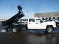 Summit White - Sierra 3500HD Work Truck Crew Cab 4x4 Chassis Dump Truck Photo No. 3