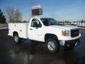 2011 Summit White GMC Sierra 2500HD Work Truck Regular Cab 4x4 Chassis Commercial  photo #1