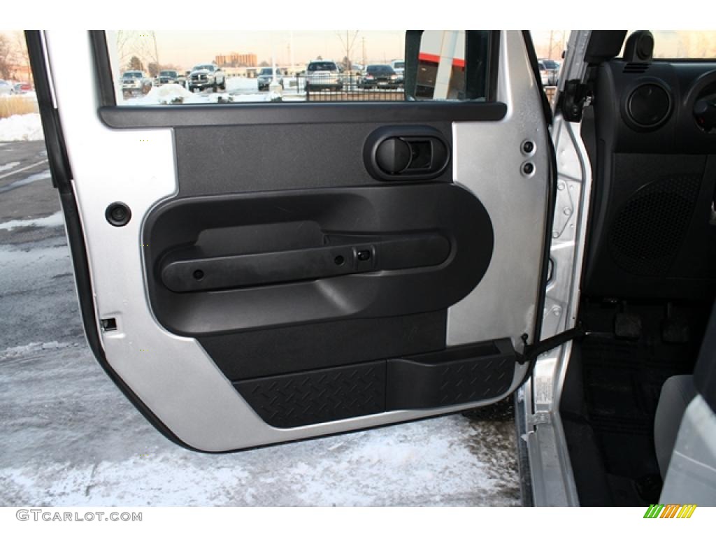 2008 Jeep Wrangler Rubicon 4x4 Dark Slate Gray/Medium Slate Gray Door Panel Photo #42938219