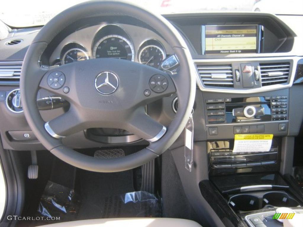 2011 E 350 Sedan - Arctic White / Almond/Black photo #5