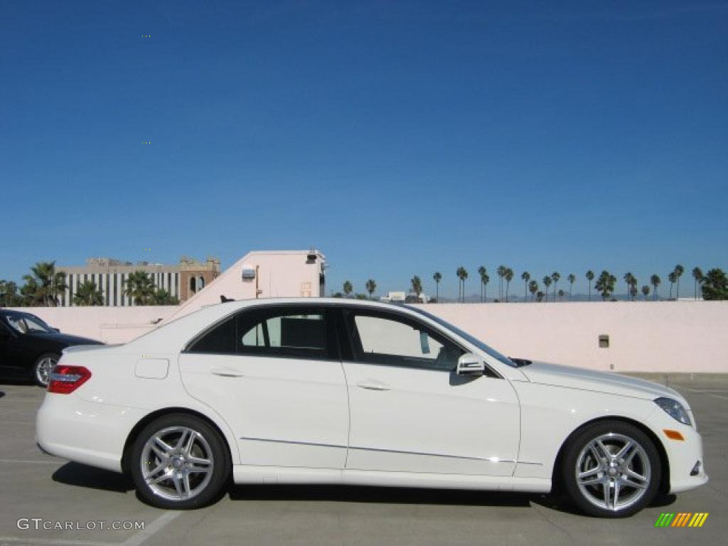 2011 E 350 Sedan - Arctic White / Black photo #2