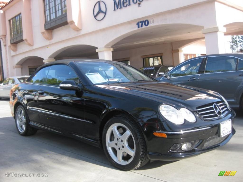 2004 CLK 500 Cabriolet - Black / Charcoal photo #1