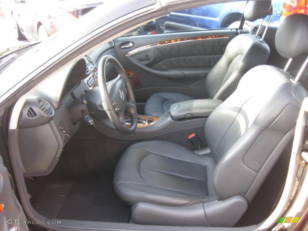 Charcoal Interior 2004 Mercedes-Benz CLK 500 Cabriolet Photo #42939343