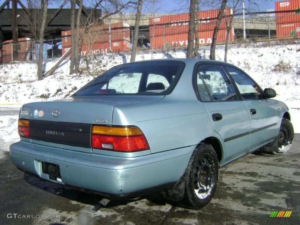 1995 Corolla DX Sedan - Teal Mist Metallic / Gray photo #6