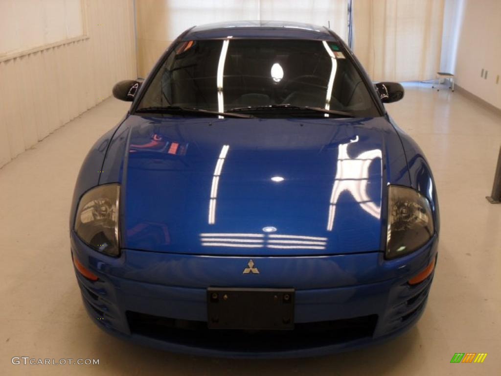 2002 Eclipse RS Coupe - Chrome Blue Pearl / Black photo #6