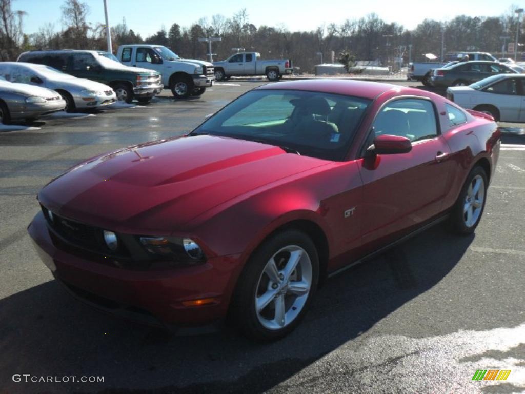 2010 Mustang GT Coupe - Red Candy Metallic / Stone photo #1
