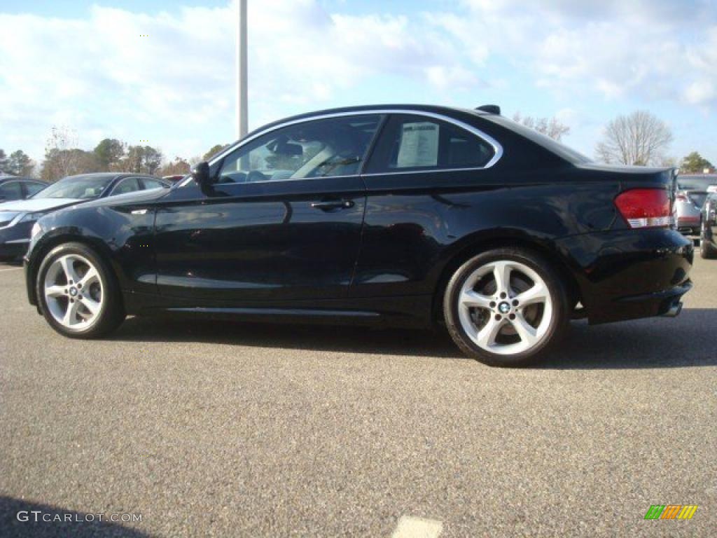 2008 1 Series 128i Coupe - Jet Black / Black photo #3