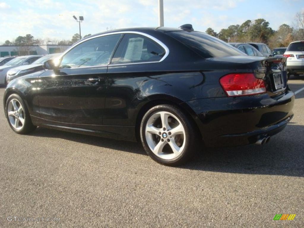 2008 1 Series 128i Coupe - Jet Black / Black photo #4