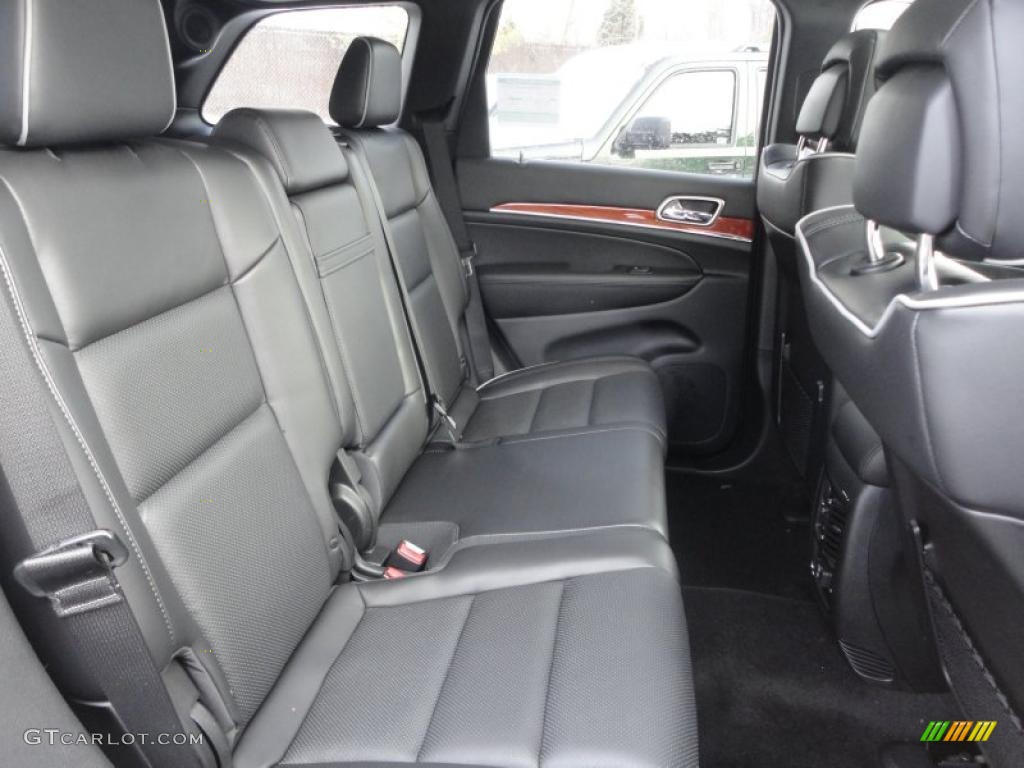 Black Interior 2011 Jeep Grand Cherokee Overland 4x4 Photo #42952463