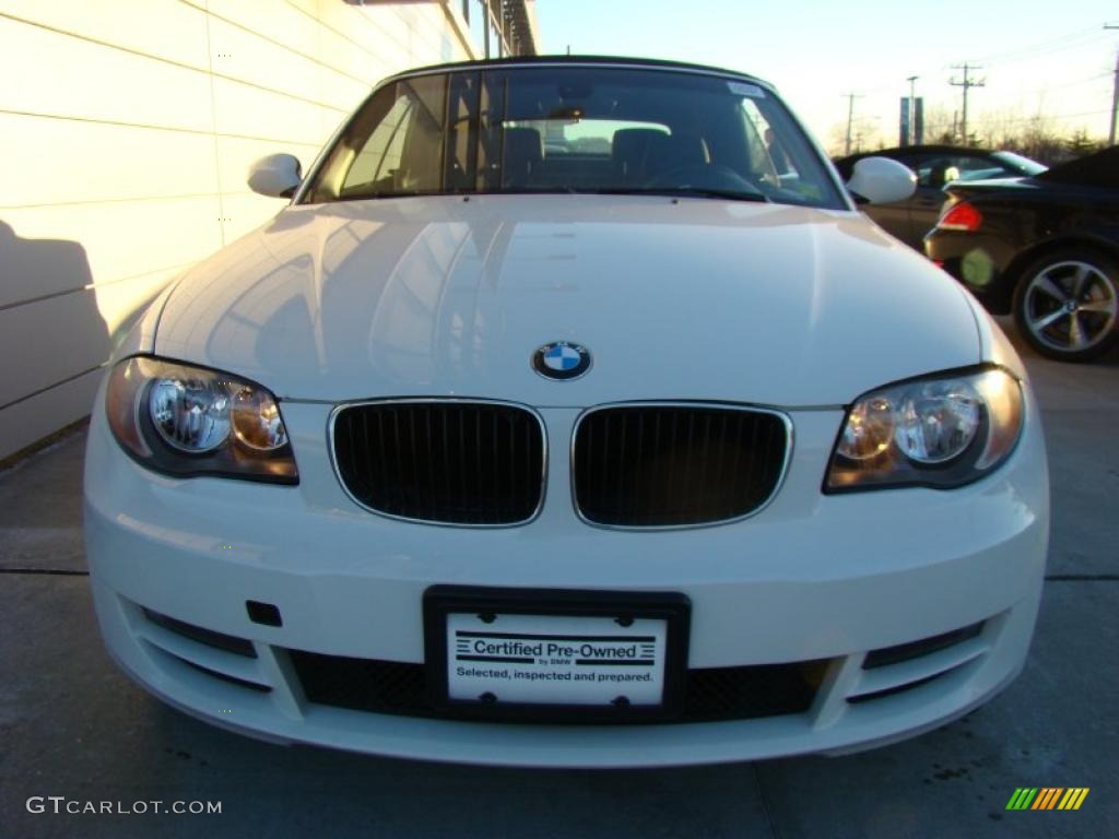 2008 1 Series 128i Convertible - Alpine White / Black photo #2