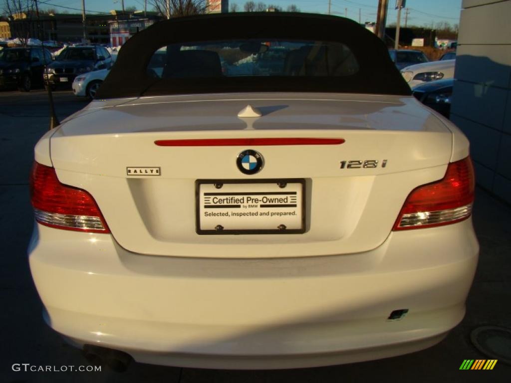 2008 1 Series 128i Convertible - Alpine White / Black photo #4