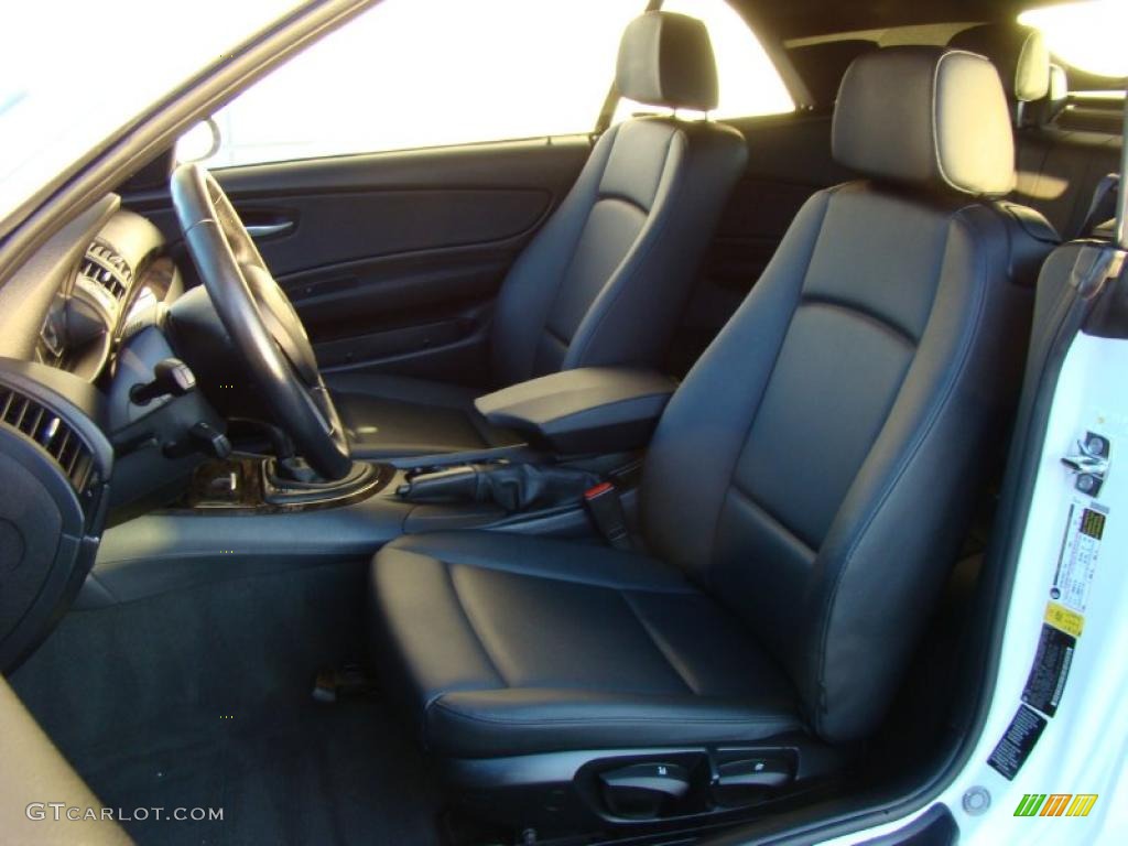 Black Interior 2008 BMW 1 Series 128i Convertible Photo #42953587