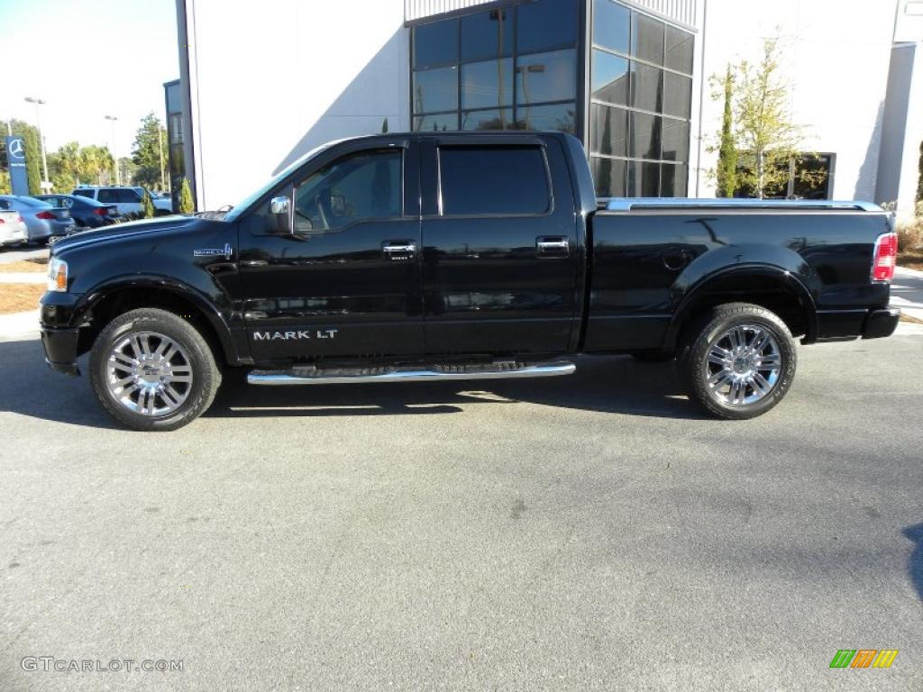 2007 Mark LT SuperCrew 4x4 - Black Clearcoat / Light Parchment/Espresso photo #1