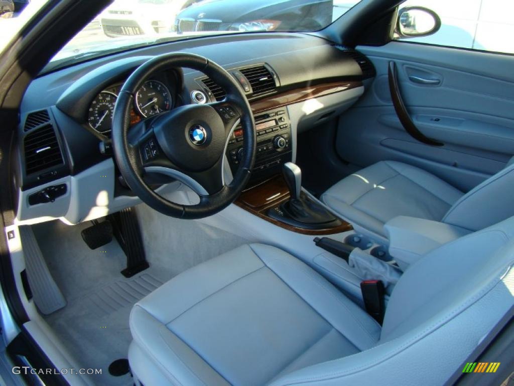 Grey Interior 2008 BMW 1 Series 128i Convertible Photo #42955891